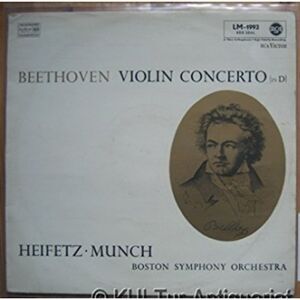 Beethoven's Violin Concerto LSC-1992 Vinyl Heifetz Munch Boston Symphony